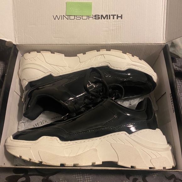 Womens Windsor Smith carte black patent - Picture 2 of 9